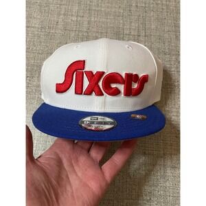 Philadelphia 76ers New Era 9FIFTY Youth Snapback Hat NEW White Blue NBA Cap